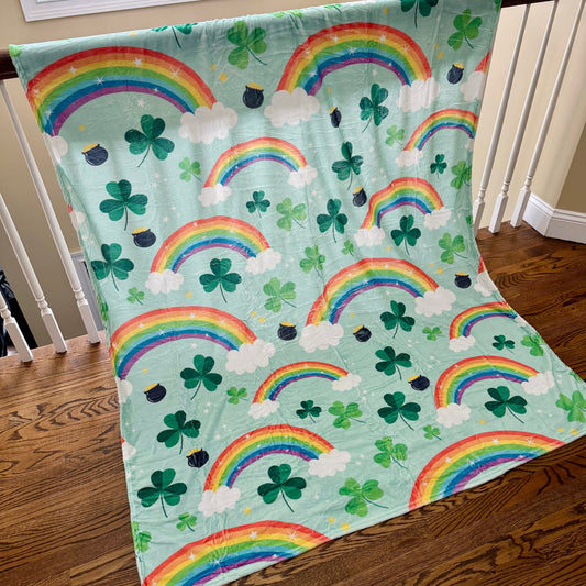 Blanket - St. Patrick’s Day - Rainbow Clover