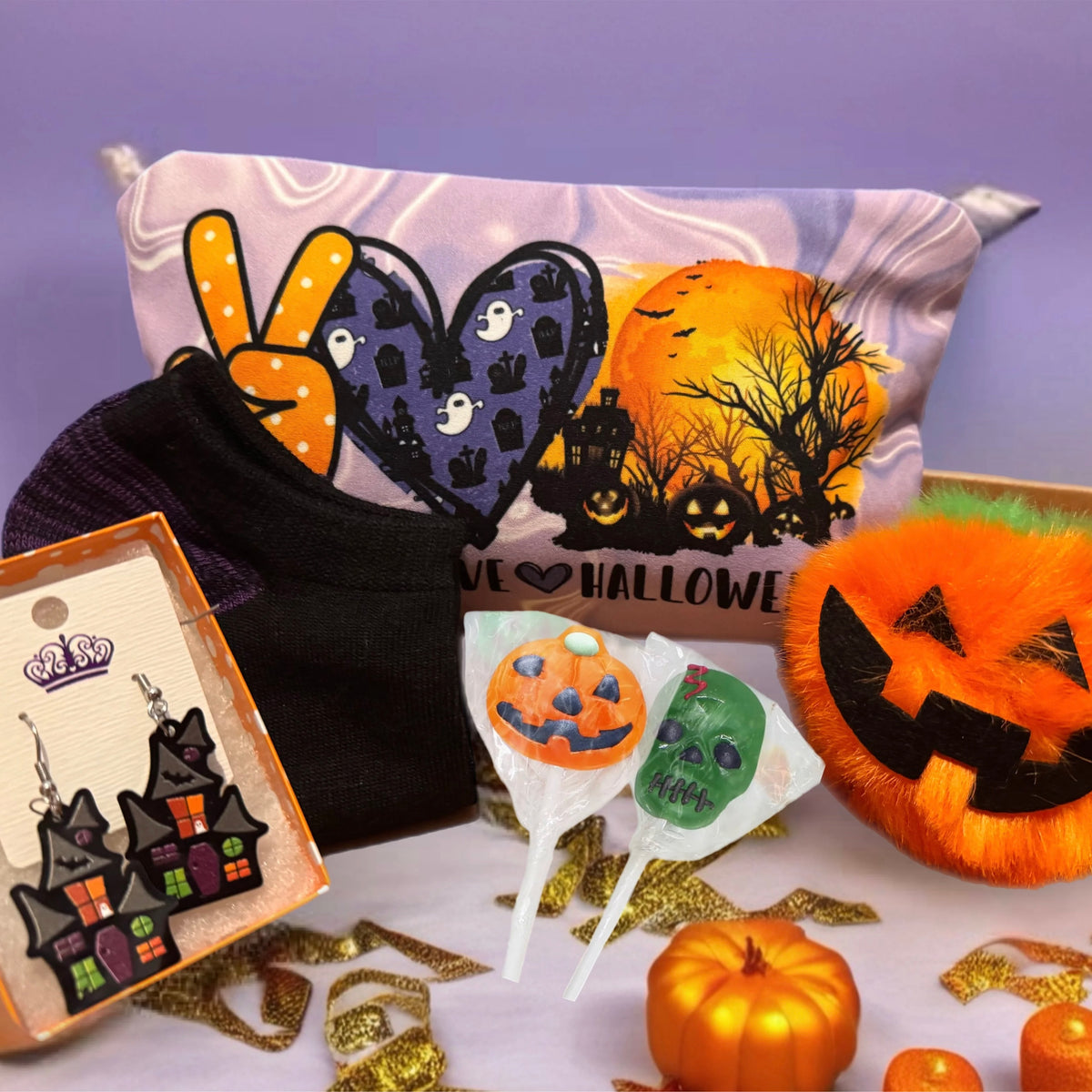 Stuffed Halloween Pouches - 5 piece set