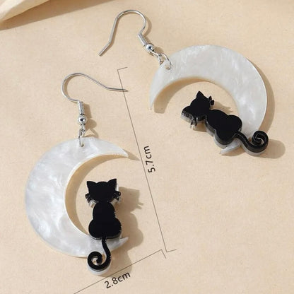 Earrings - Cat & Moondrop