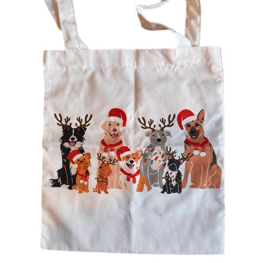 Tote Bag - Holiday - Puppy Reindeer
