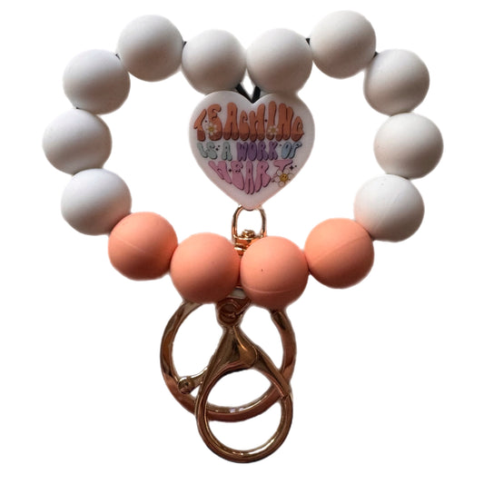 Silicone Bracelet Keychain - Teaching Work of Heart