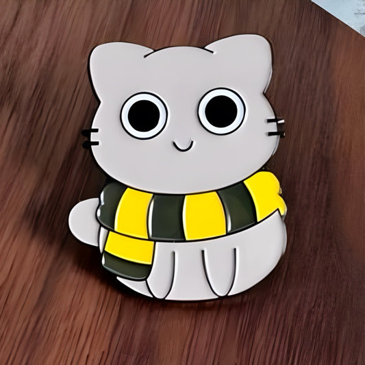 Pin - Magic Cat, Yellow Gray