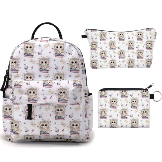 Mini Backpack, Pouch & Coin Purse Set - Owl Magic