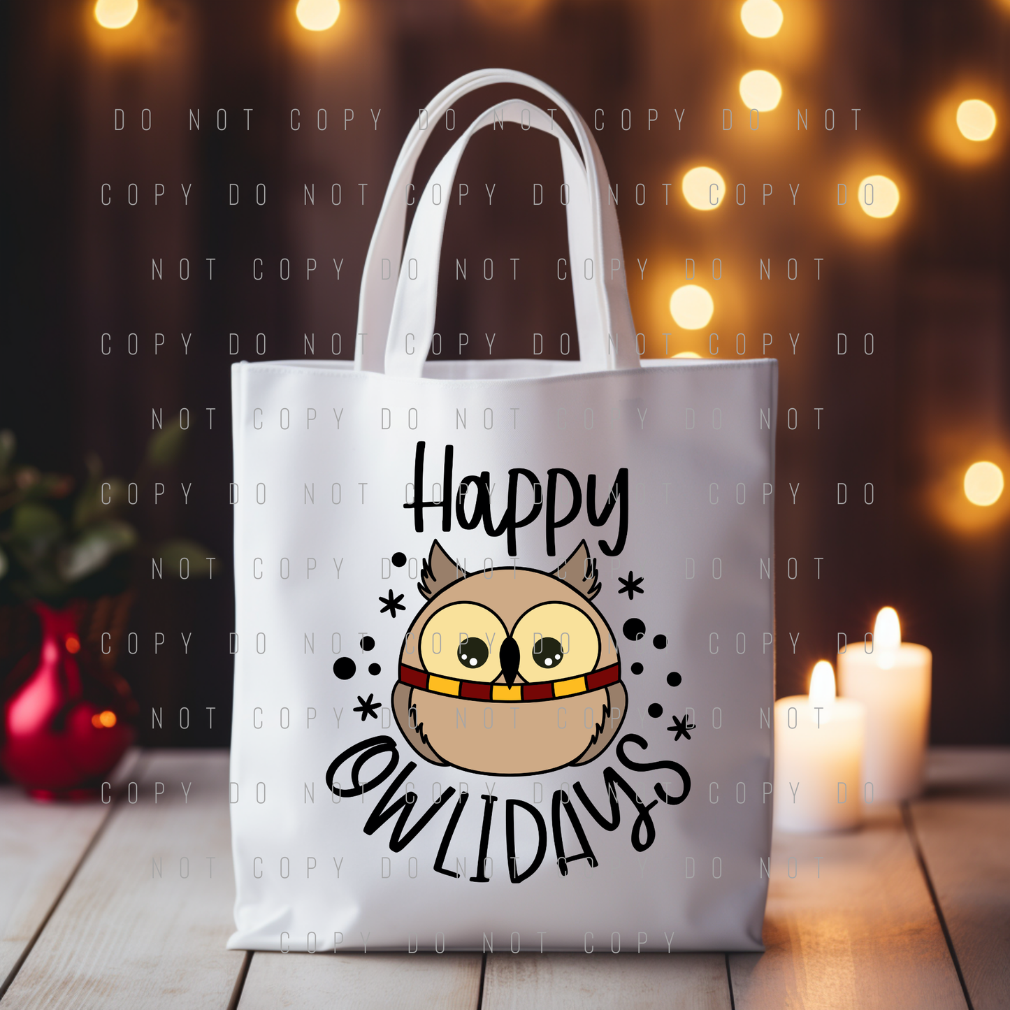 Tote Bag - Christmas - Happy Owlidays