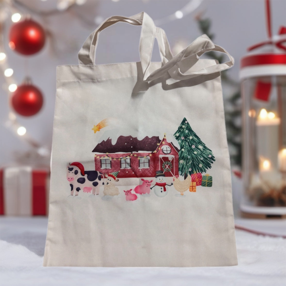 Tote Bag - Christmas Farm Animals