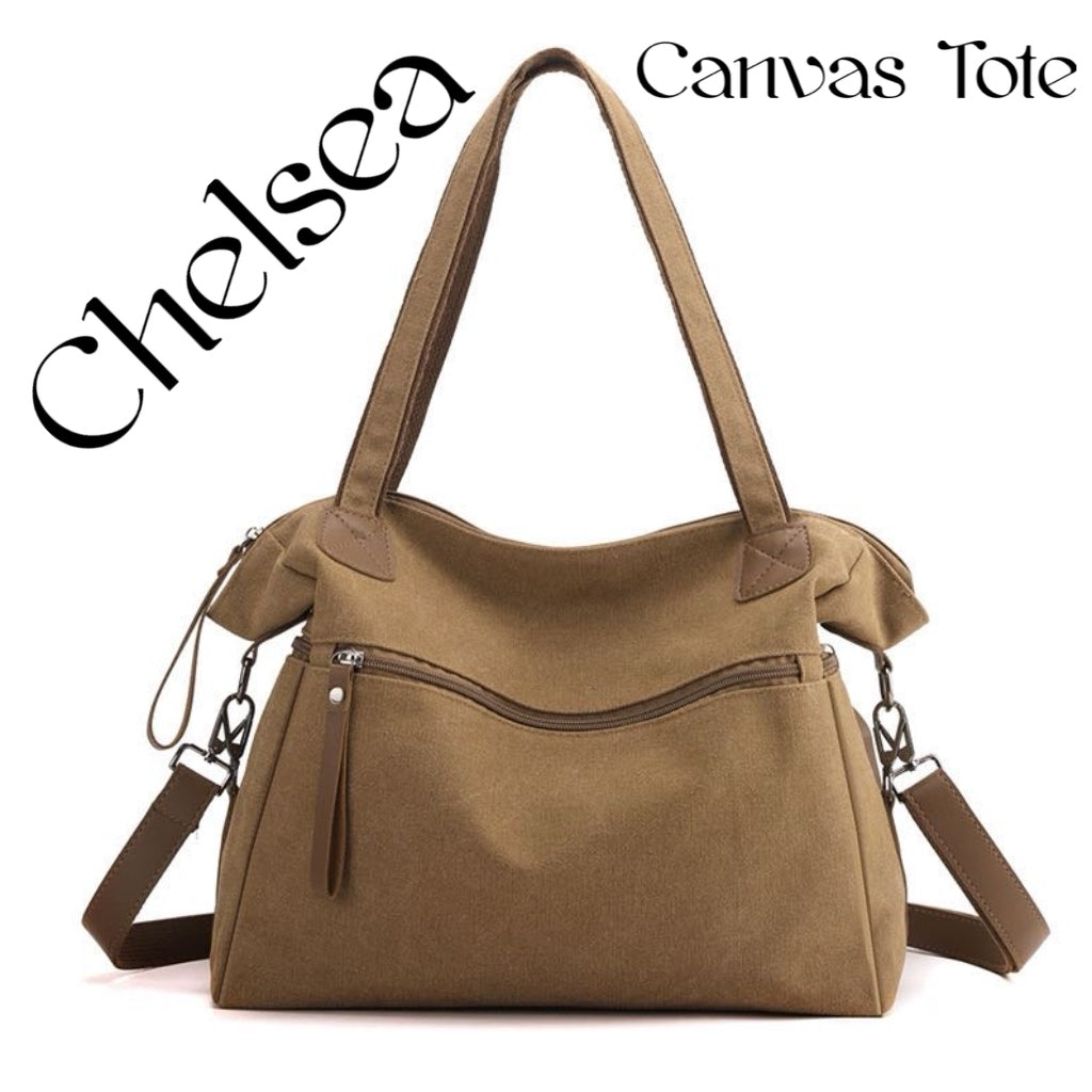 Chelsea Canvas Tote - Light Brown