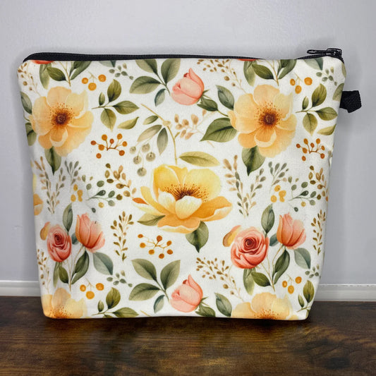 XL Pouch - Creamsicle Floral