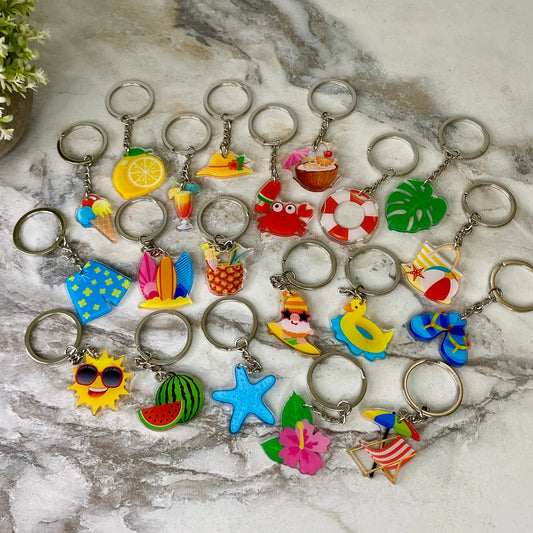 Keychain - Summer, Clear Acrylic Mix