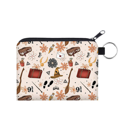 Mini Backpack, Pouch & Coin Purse Set -  Magic Floral Suitcase