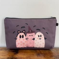 Pouch - Halloween Ghosts Cat Witch Bat