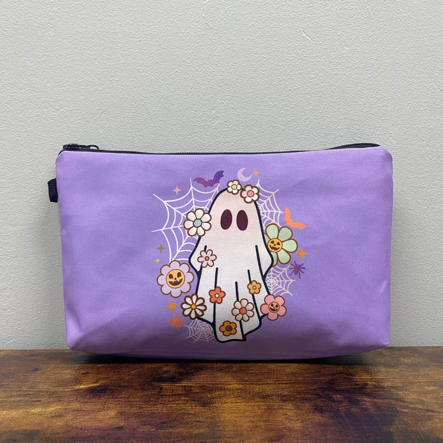 Pouch - Halloween - Ghost Purple Floral