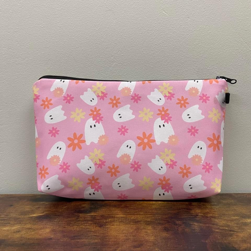 Pouch - Halloween - Ghost Floral Pink