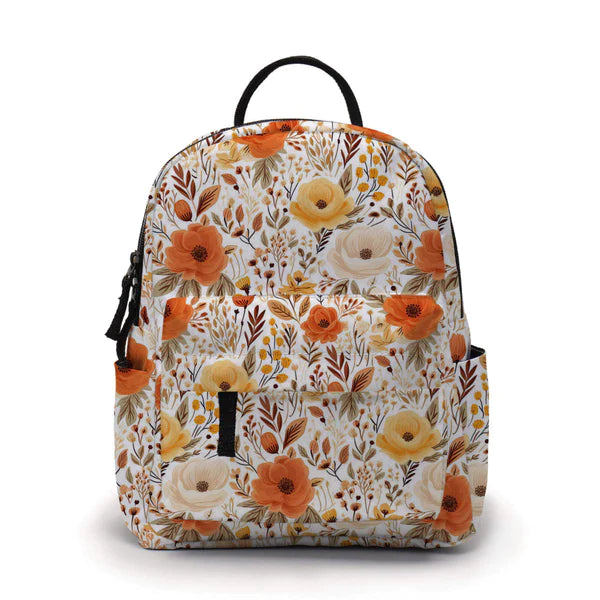 Mini Backpack - Fall Floral Orange