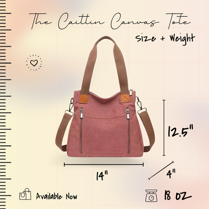 Mystery Stuffed Caitlin - Canvas Satchel