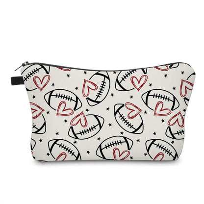 Mini Backpack & Pouch Set - Football Hearts