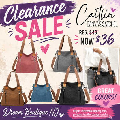 Caitlin - Canvas Satchel