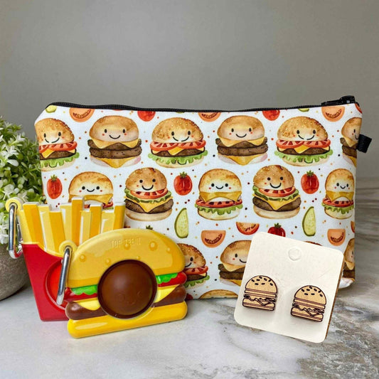 Happy Hamburger Pouch Set