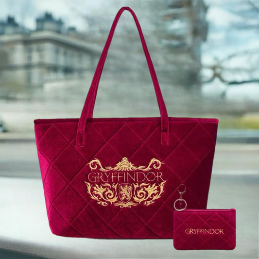 Quilted Embroidery Fashion Commuter Bag & Clutch - Red