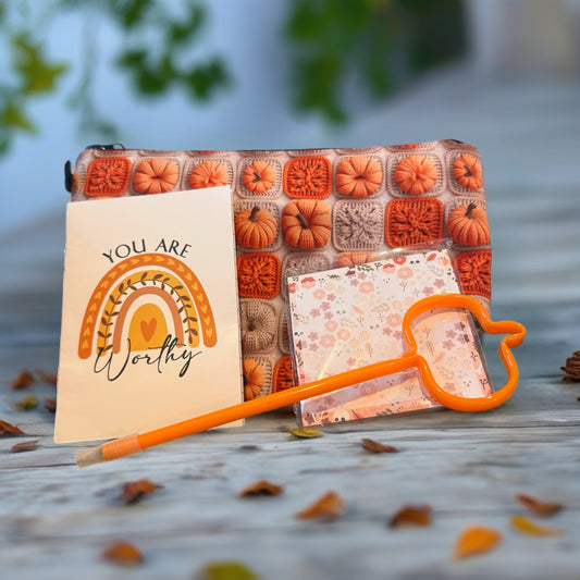 Crochet Pumpkins Pouch Set