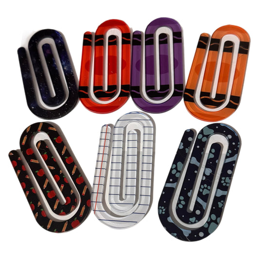 Jumbo Acrylic Paperclip - Assorted