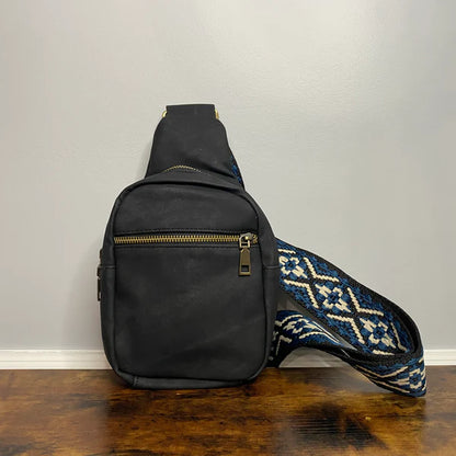 The Sling Bag - Denim Suede