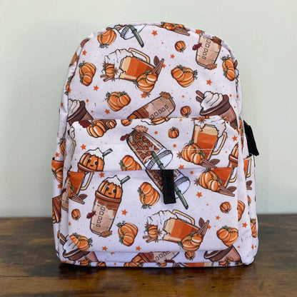 Mini Backpack & Pouch Set -  Pumpkin Spice All Over