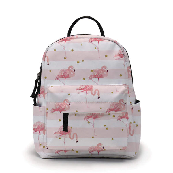 Mini Backpack & Pouch Set - Flamingo Pink Stripe