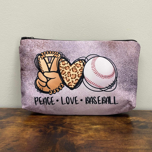 Pouch - Peace Love Baseball