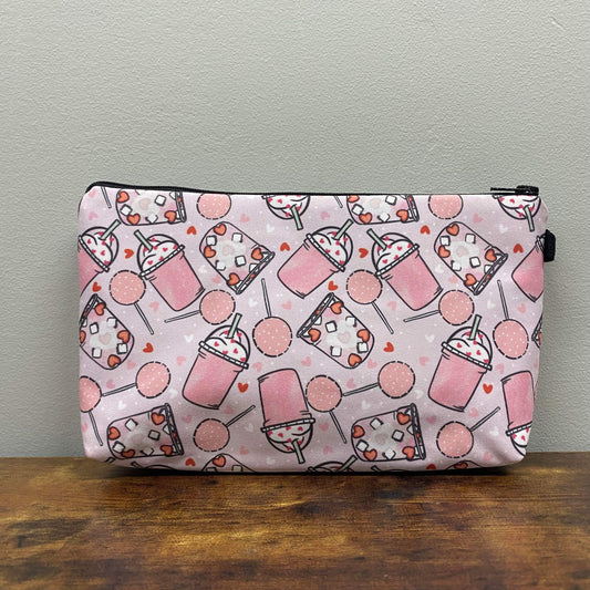 Pouch - Coffee, Pink Cake Pop