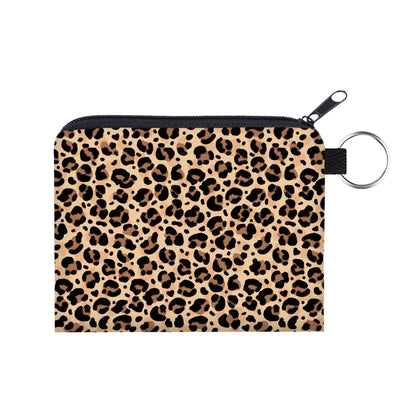 Card & Coin Purse - Animal Print Brown