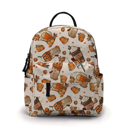 Mini Backpack & Pouch Set -  Pumpkin Spice All Over