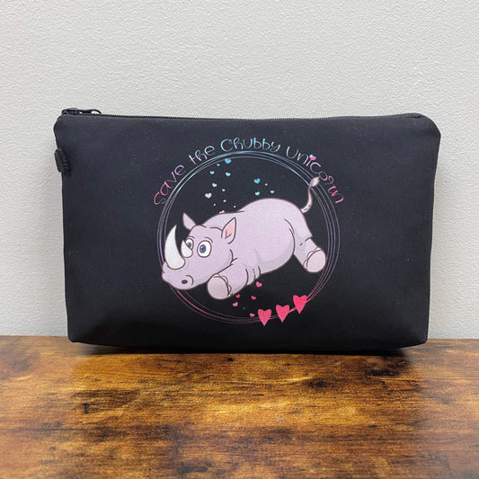 Pouch - Unicorn, Save The Chubby Rhino