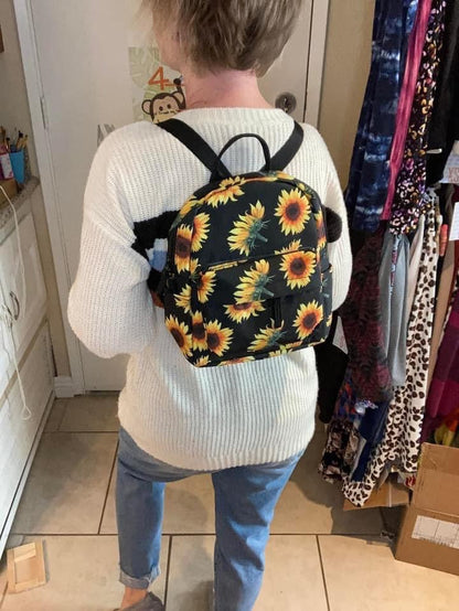 Mini Backpack - Larger Sunflower