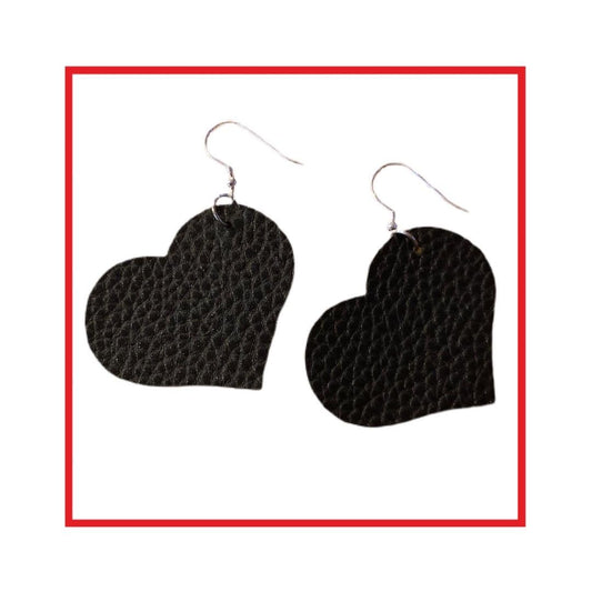 Black Heart Earrings