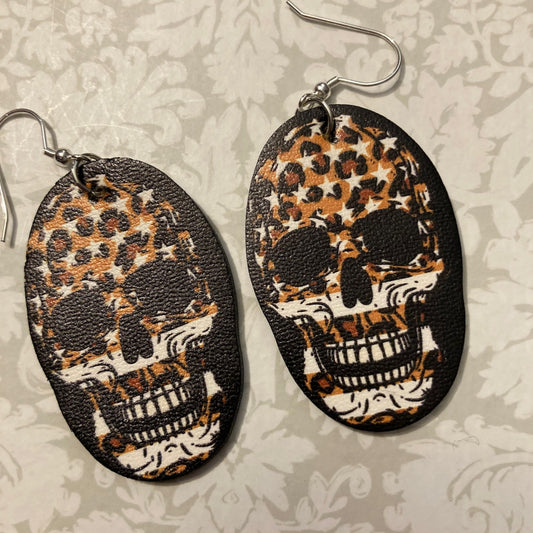 Halloween Earrings - Skeleton w/Stars