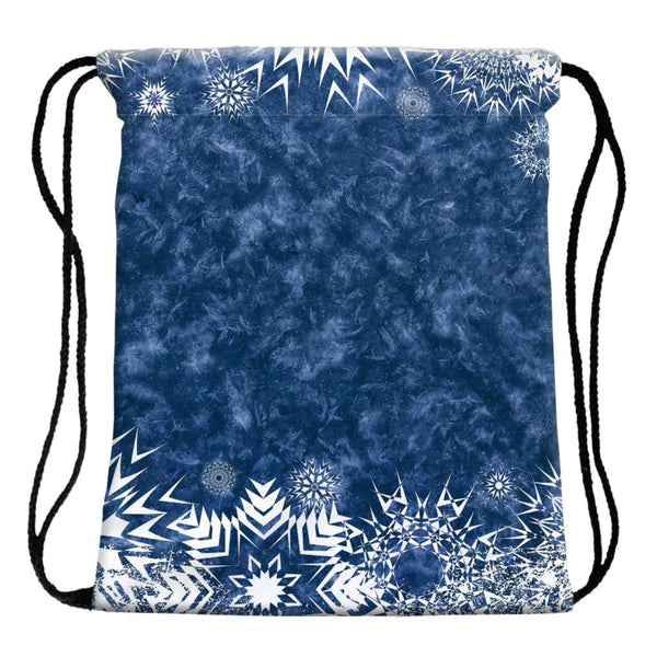 Drawstring bag - Blue Snowflake