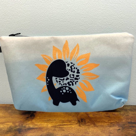 Pouch - Dinosaur & Sunflower Lt Blue