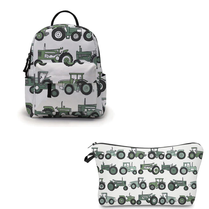 Mini Backpack & Pouch Set - Tractors