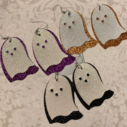 Halloween Earrings - Sparkly Ghosties