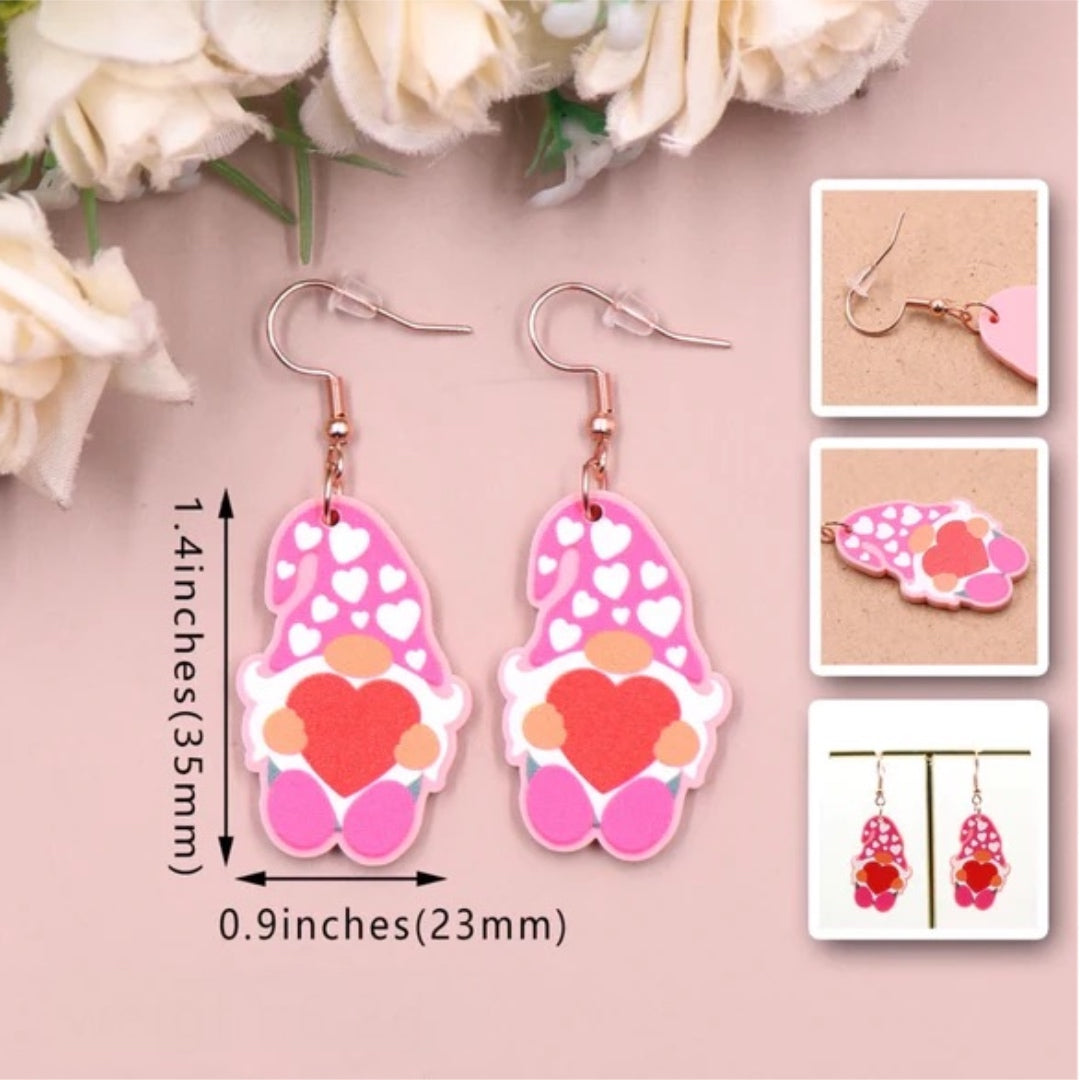 Earrings - Valentine Gnomes