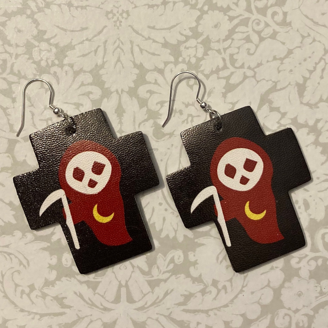 Halloween Earrings - Grim Reaper-