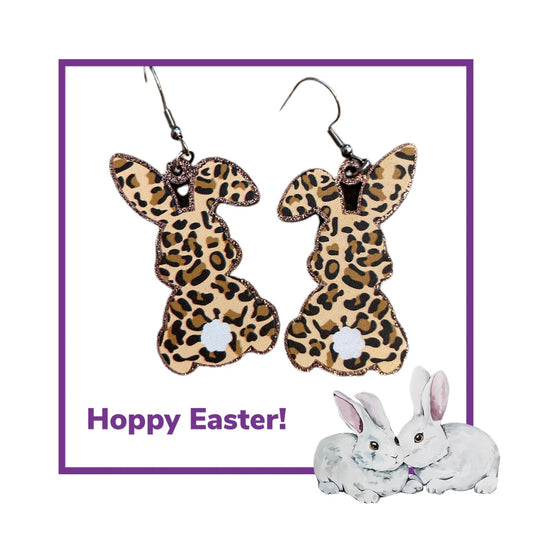 Bunny Earrings - leopard