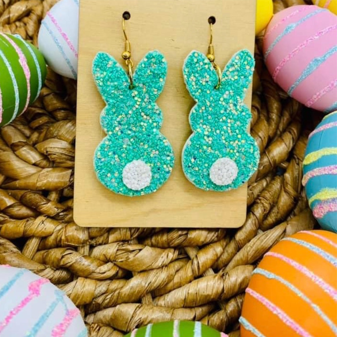 Earrings - Sparkly Easter Bunny