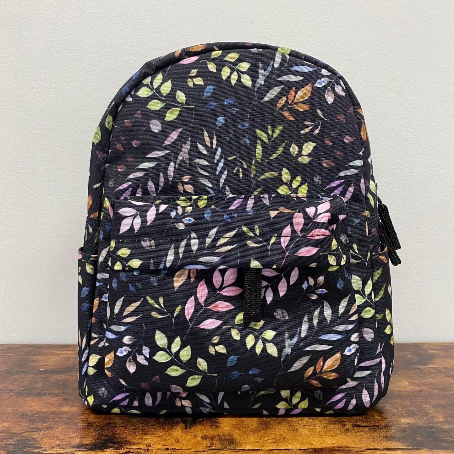 Mini Backpack & Pouch Set - Black Vines