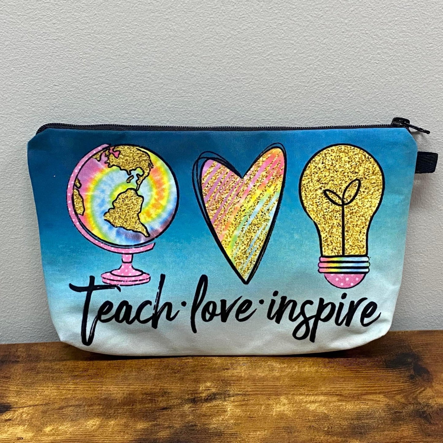Pouch - Teach Earth Heart Lightbulb