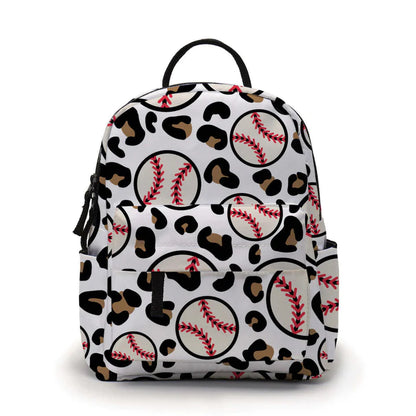 Mini Backpack & Pouch Set - Baseball Animal Print