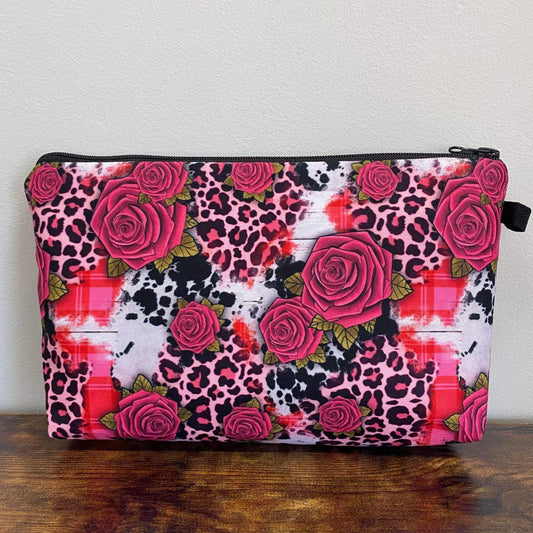 Pouch - Rose & Leopard pink