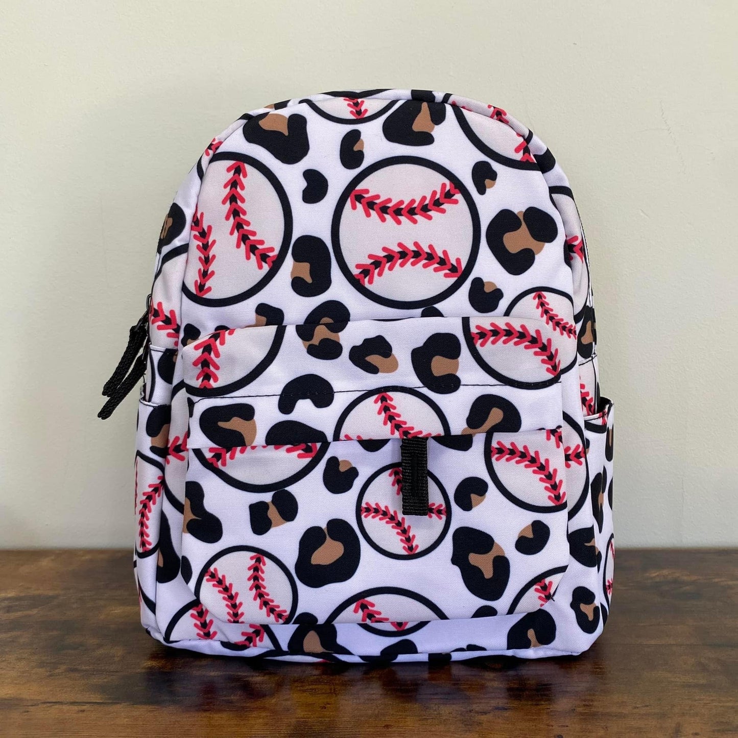 Mini Backpack & Pouch Set - Baseball Animal Print