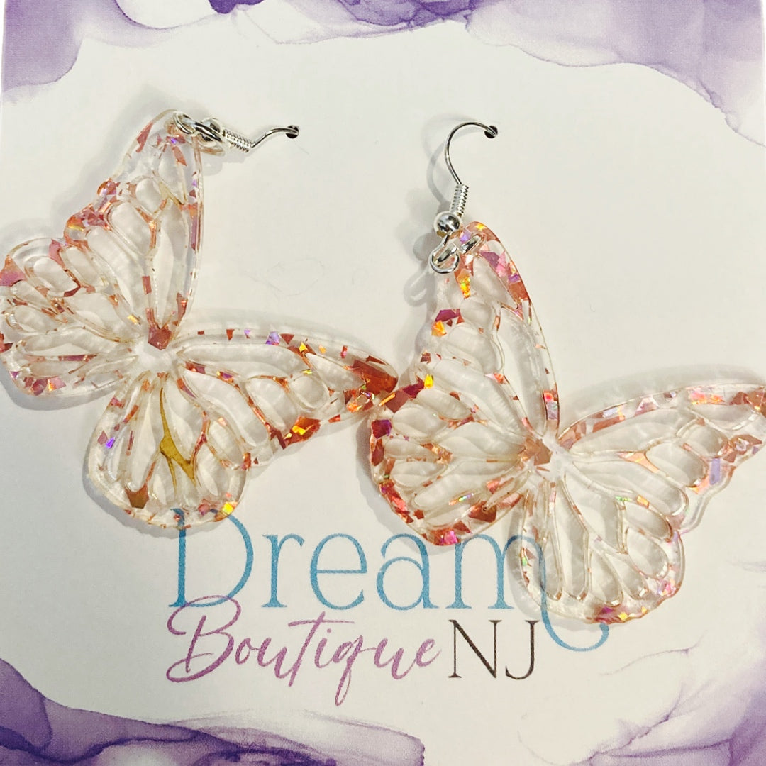 Earrings - Acrylic Butterfly