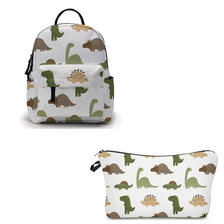 Mini Backpack & Pouch Set - Dinosaurs